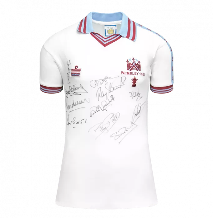 Icons Multi-signed West Ham United 1980 FA Cup Final Shirt - Signed By 11 In Hero Frame: Option 1