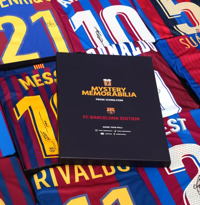 Icons Mystery Memorabilia Signed Shirt Box: Official FC Barcelona Edition