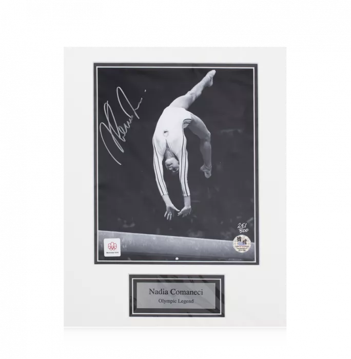Icons Nadia Comaneci Signed And Mounted Photo: Olympic Legend