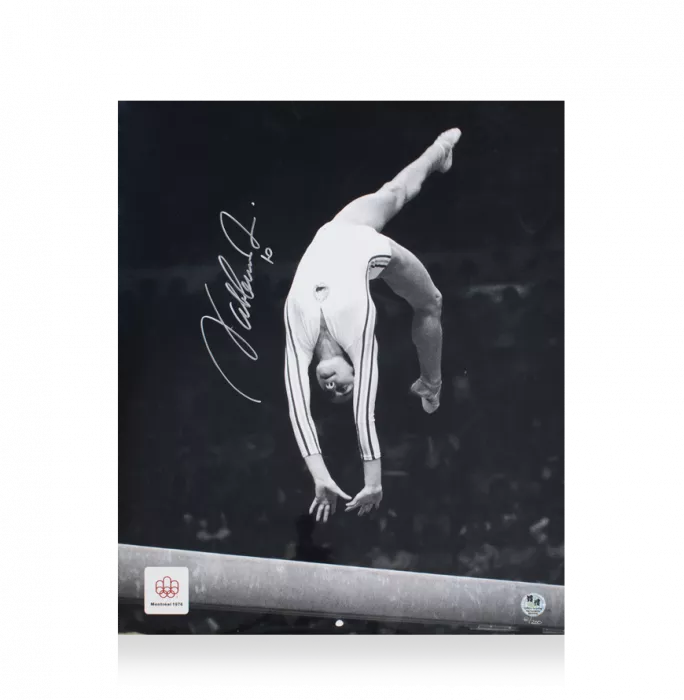 icons Nadia Comaneci Signed Photo: Perfect 10 at Montreal 1976
