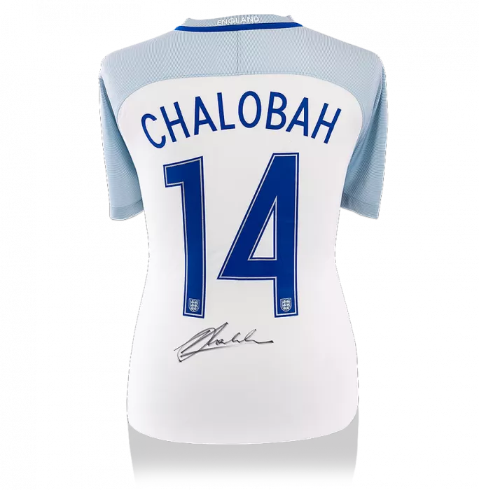 icons Nathaniel Chalobah Back Signed 2016-17 England Home Shirt