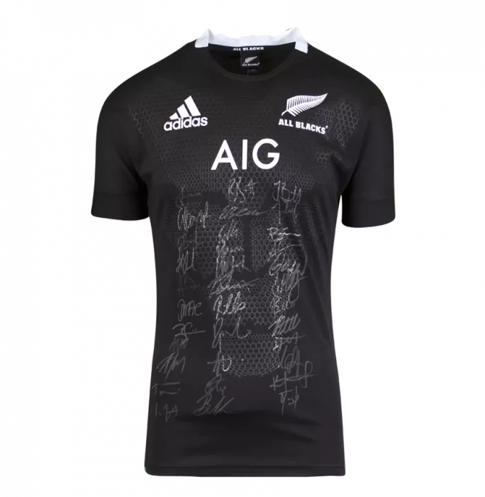 Icons New Zealand 2021 Squad Signed Rugby Shirt In Classic Frame