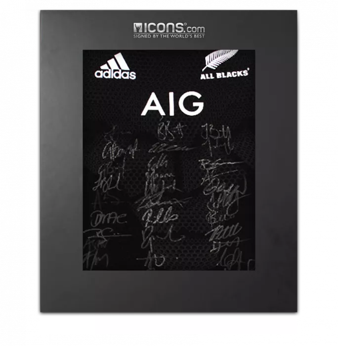 icons New Zealand 2021 Squad Signed Rugby Shirt In Deluxe Packaging
