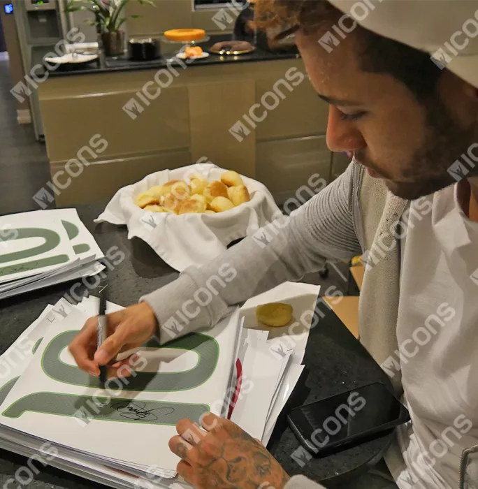 Icons Neymar Jr Back Signed And Framed Brazil 2014-15 Home Shirt With Fan Style Numbers