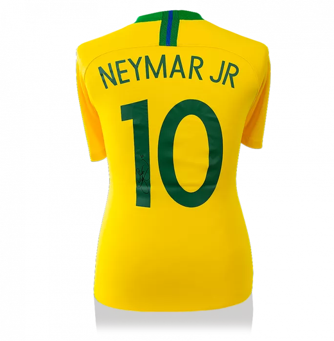 icons Neymar Jr Back Signed Brazil 2018 Shirt With Fan Style Numbers: 2016 Style