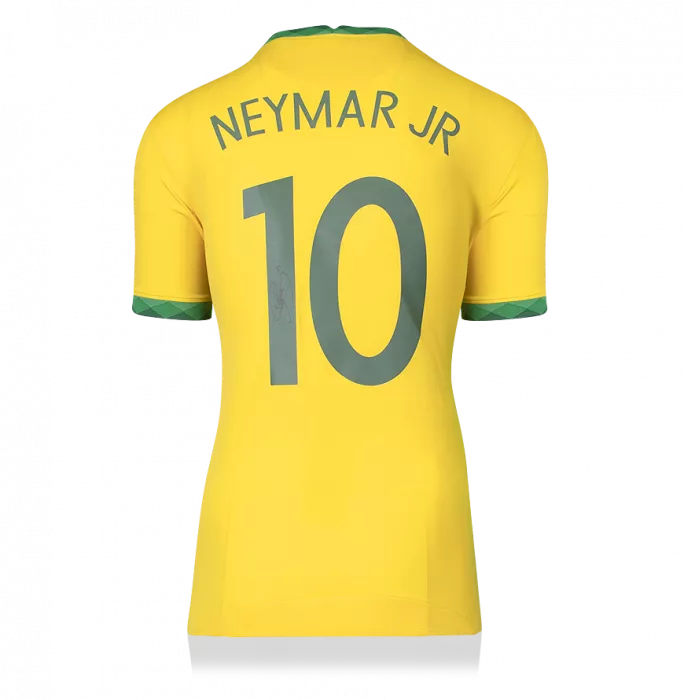 Icons Neymar Jr Back Signed Brazil 2020-21 Home Shirt