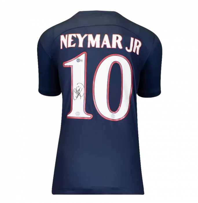 Icons Neymar Jr Official Paris Saint-Germain Back Signed And Framed 2022-23 Home Shirt