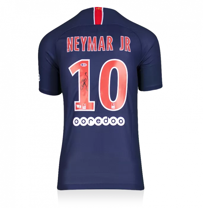 Icons Neymar Jr Official Paris Saint-Germain Back Signed And Framed 2018-19 Home Shirt