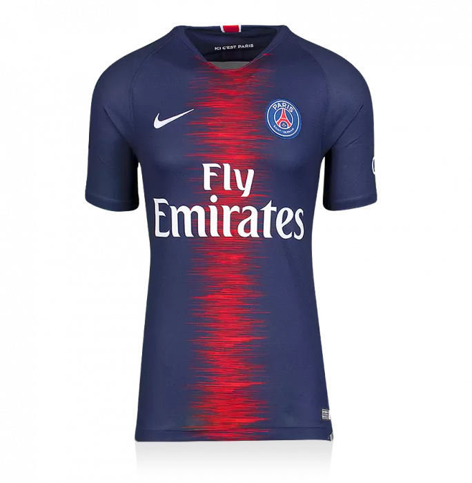 Icons Neymar Jr Official Paris Saint-Germain Back Signed And Framed 2018-19 Home Shirt