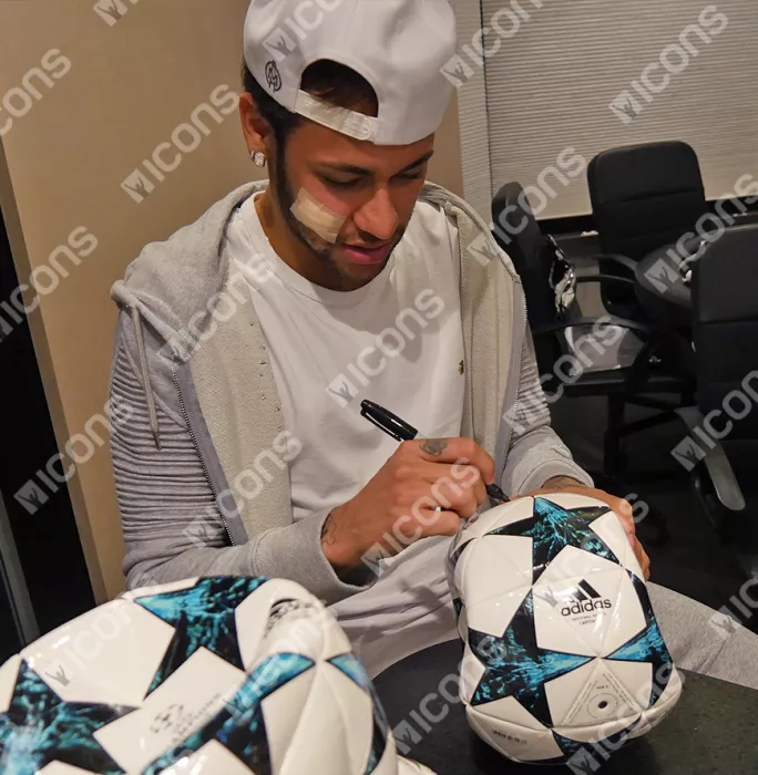 Icons Neymar Jr Signed 2017-18 UEFA Champions League Football