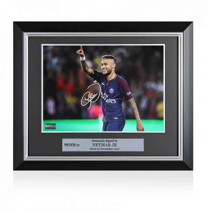 Icons Neymar Jr Signed And Framed Paris Saint-Germain Photo: Parisian Icon
