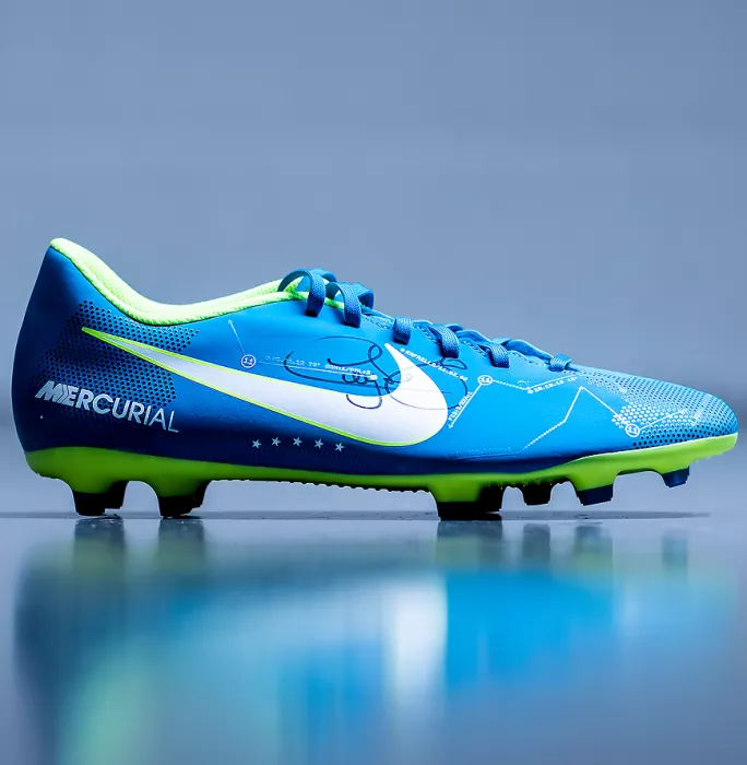 Icons Neymar Jr Signed Blue Nike Mercurial NJR Boot