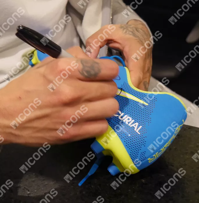 Icons Neymar Jr Signed Blue Nike Mercurial NJR Boot