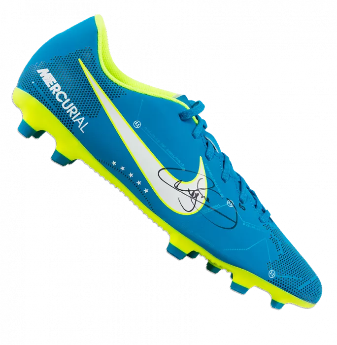 icons Neymar Jr Signed Blue Nike Mercurial NJR Boot