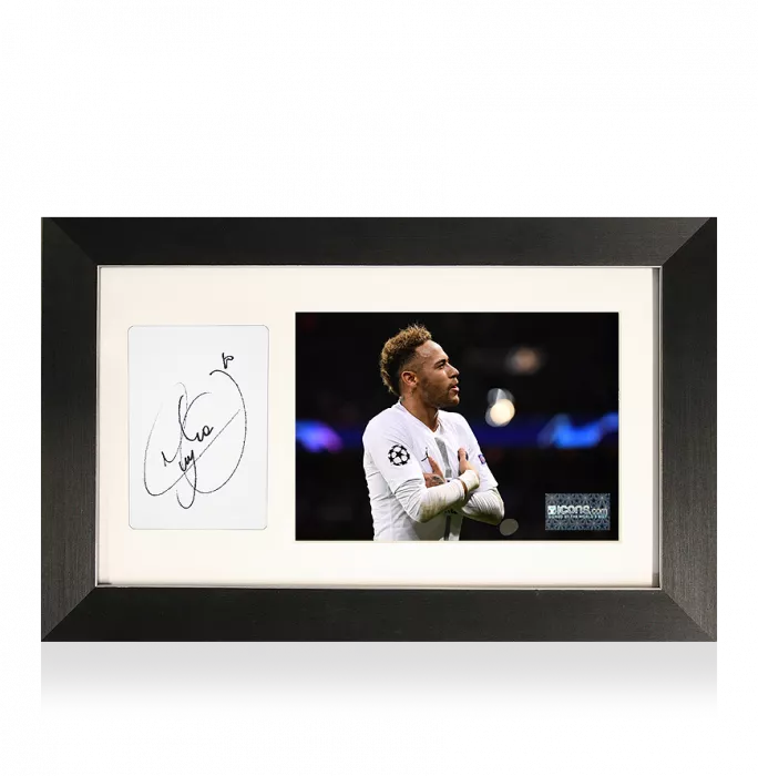 icons Neymar Jr Signed Card and Paris Saint-Germain Photo Frame: Option 2