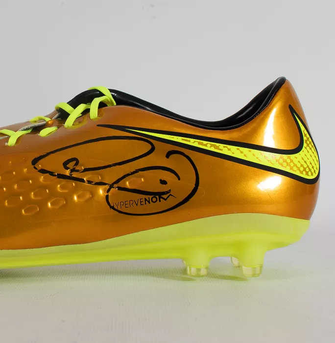 Icons Neymar Jr Signed Special Edition Gold Nike Hypervenom Boot