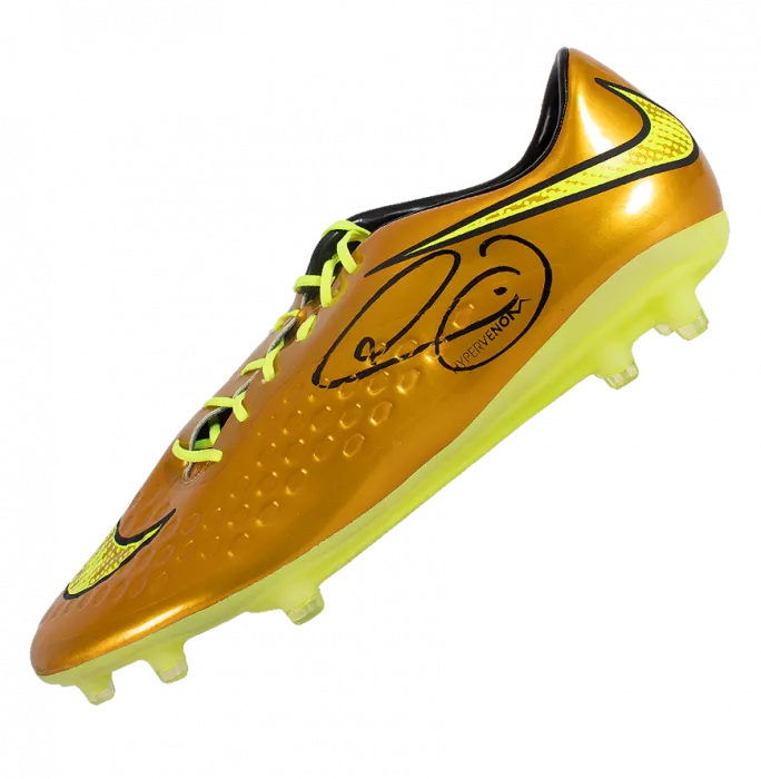 Icons Neymar Jr Signed Special Edition Gold Nike Hypervenom Boot