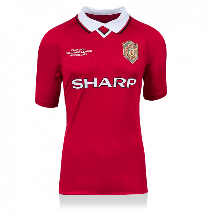 Icons Nicky Butt Back Signed Manchester United 1999 Home Shirt
