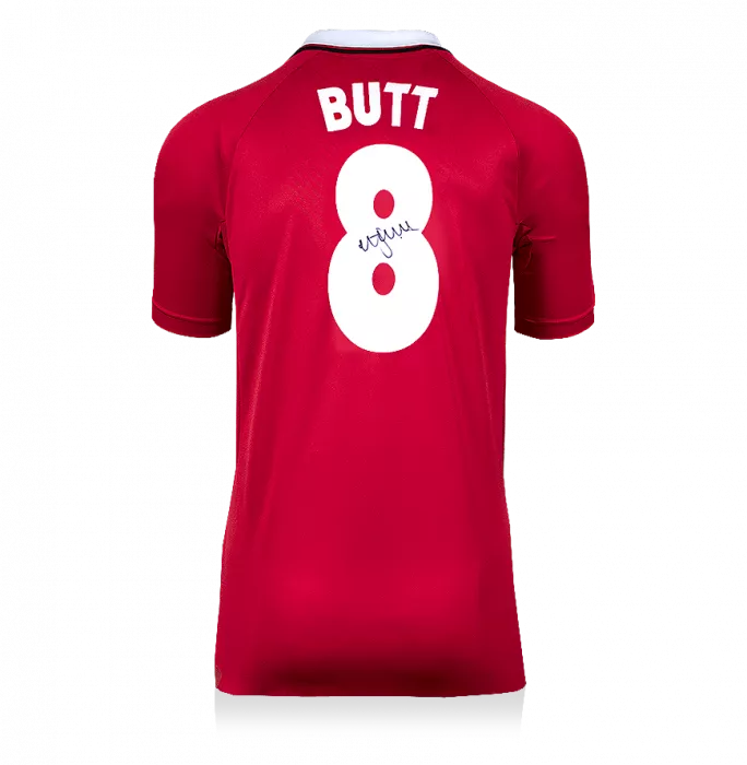 icons Nicky Butt Back Signed Manchester United 1999 Home Shirt