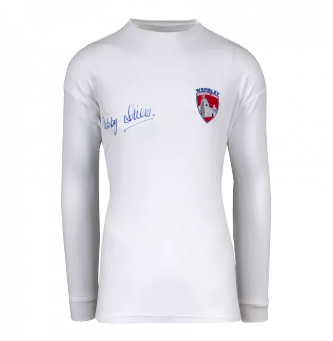 Icons Nobby Stiles Official 1966 FIFA World Cup™ Front Signed And Framed Wembley Legends Shirt