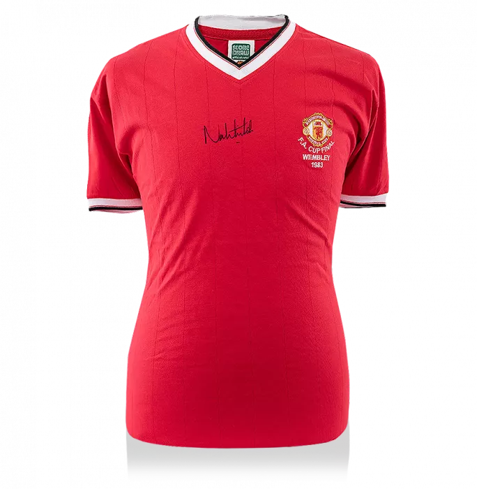 icons Norman Whiteside Front Signed Manchester United Home Shirt: 1983 FA Cup Final Special Edition
