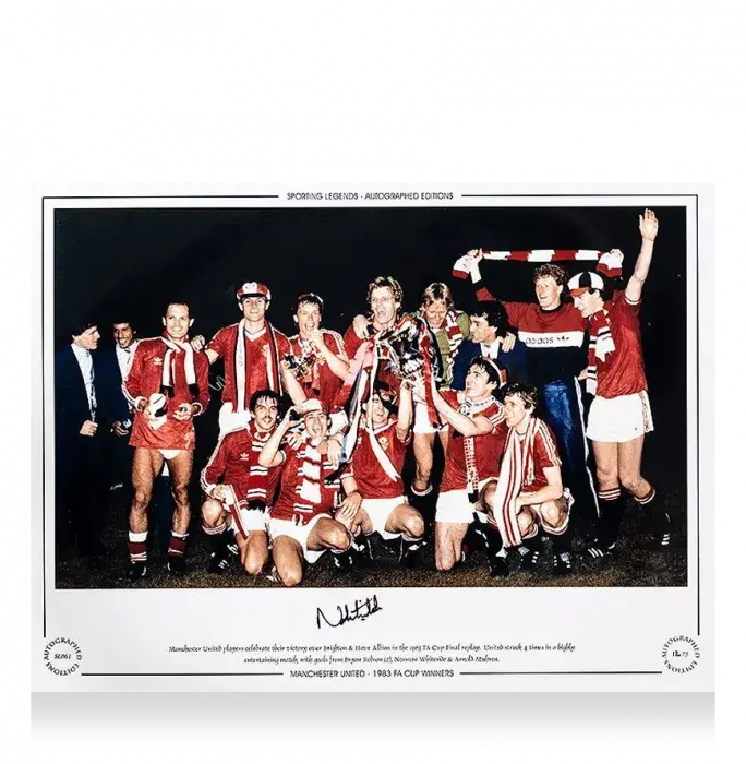 Icons Norman Whiteside Signed Manchester United Photo