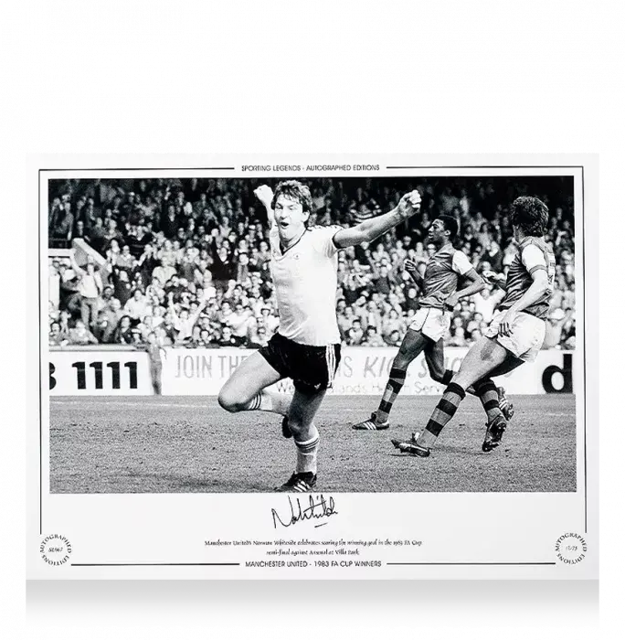icons Norman Whiteside Signed Manchester United Photo