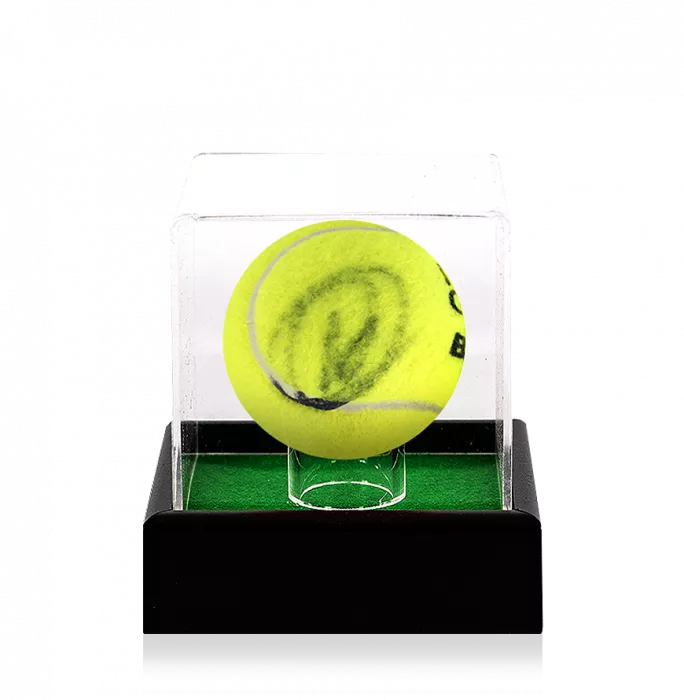 Icons Novak Djokovic Signed Roland Garros Tennis Ball In Acrylic Case