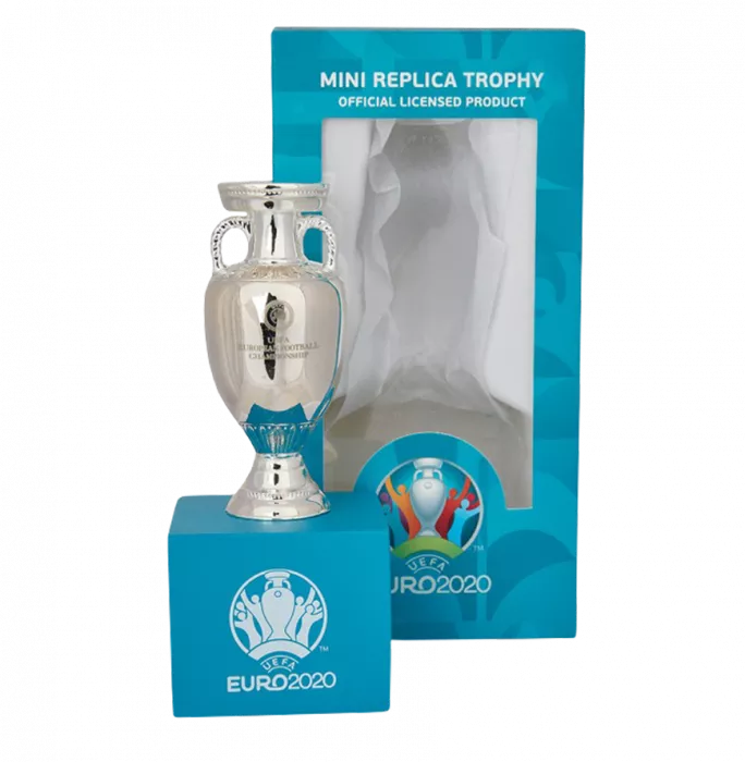 Icons Official UEFA EURO 2020 3D Mini Replica Trophy On Pedestal