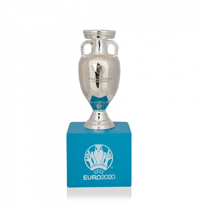 icons Official UEFA EURO 2020 3D Mini Replica Trophy On Pedestal