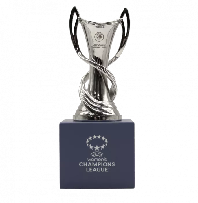 icons Official UEFA Women's Champions League Trophy on Pedestal