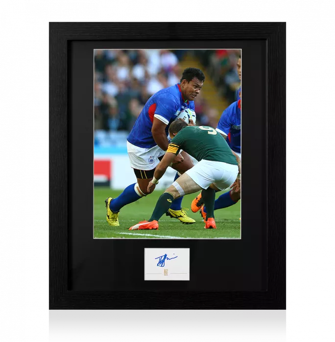icons Ofisa Treviranus Signed Rugby World Cup 2015 Card and Samoa Photo Frame
