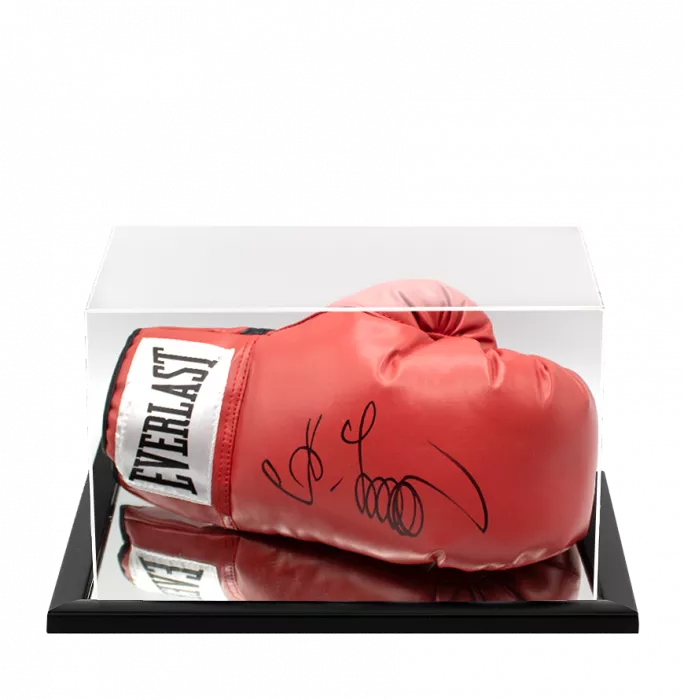 icons Oleksandr Usyk Signed Red Everlast Boxing Glove In Acrylic Case
