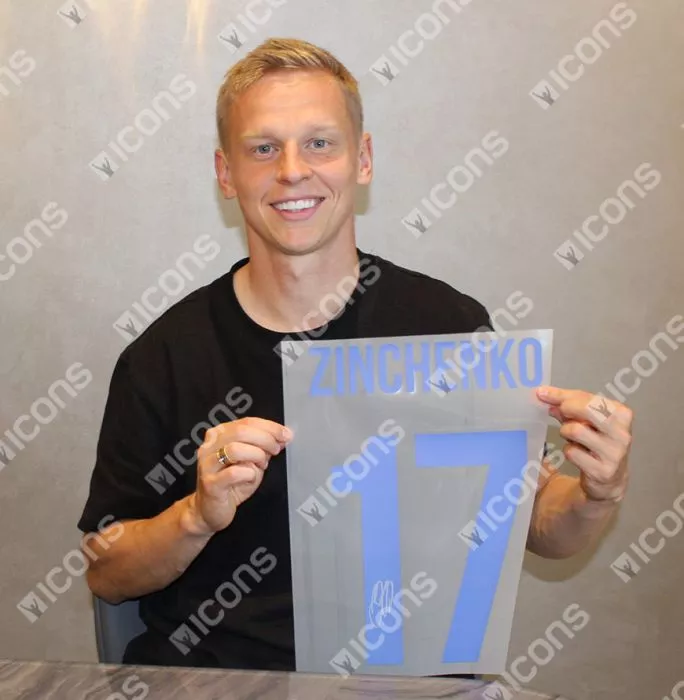 Icons Oleksandr Zinchenko Back Signed Game4Ukraine Shirt In Classic Frame