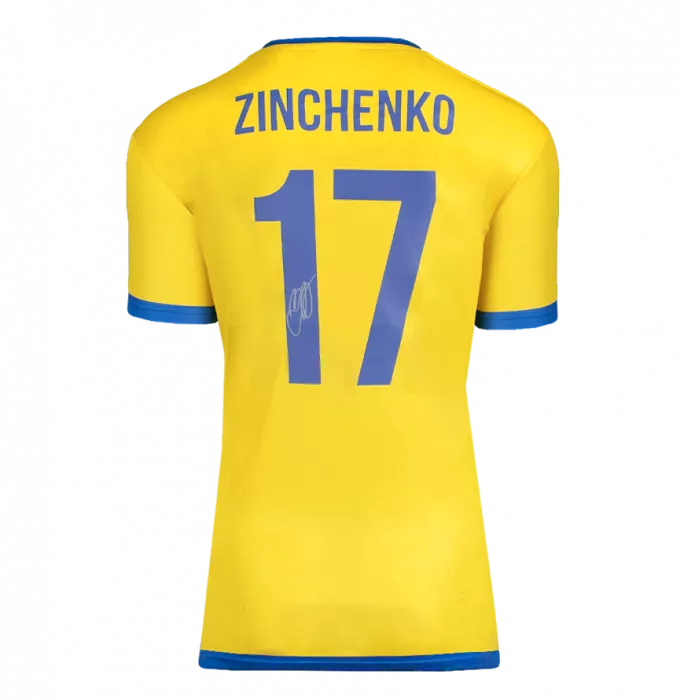 Icons Oleksandr Zinchenko Back Signed Game4Ukraine Shirt In Classic Frame