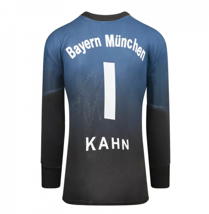 Icons Oliver Kahn Back Signed FC Bayern Munich 2002-03 Goalkeeper Shirt - Der Titan Inscription In Classic Frame