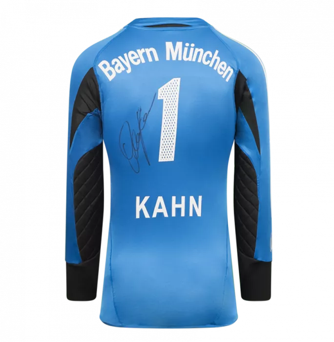 Icons Oliver Kahn Back Signed FC Bayern Munich 2004-05 Goalkeeper Shirt In Hero Frame: Option 1