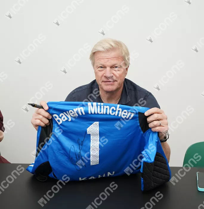 Icons Oliver Kahn Back Signed FC Bayern Munich 2004-05 Goalkeeper Shirt In Classic Frame