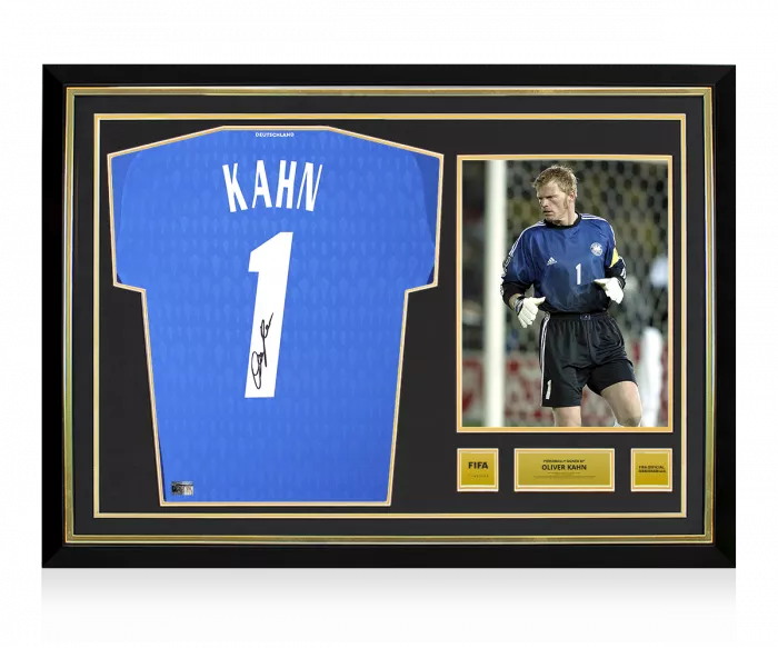 icons Oliver Kahn Official FIFA World Cup™ Back Signed and Hero Framed Germany 2023 Goalkeeper Shirt