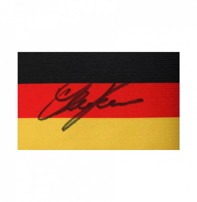 Icons Oliver Kahn Signed And Framed Germany Captain's Armband