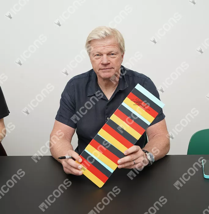 Icons Oliver Kahn Signed And Framed Germany Captain's Armband