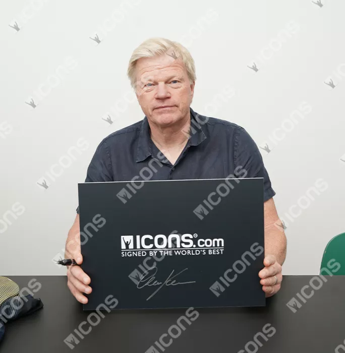 Icons Oliver Kahn Signed And Framed Germany Captain's Armband
