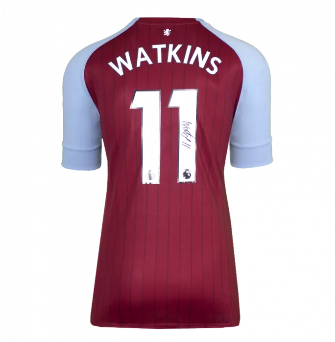 Icons Ollie Watkins Back Signed Aston Villa 2021-22 Home Shirt In Classic Frame