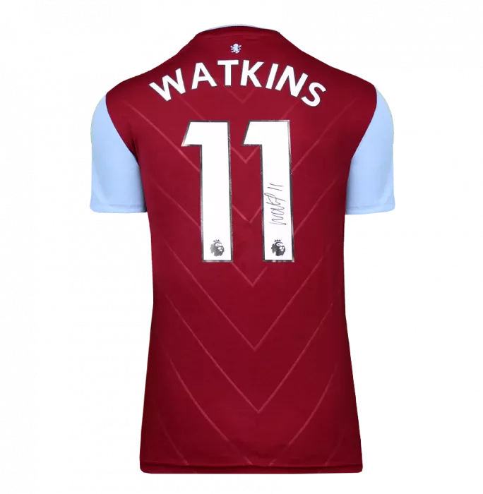 Icons Ollie Watkins Back Signed Aston Villa 2022-23 Home Shirt In Classic Frame