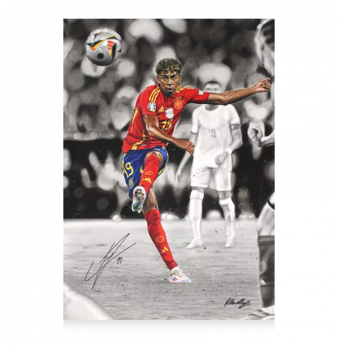 Icons Original Lamine Yamal Official Signed Tribute Artwork: EURO 2024 Star