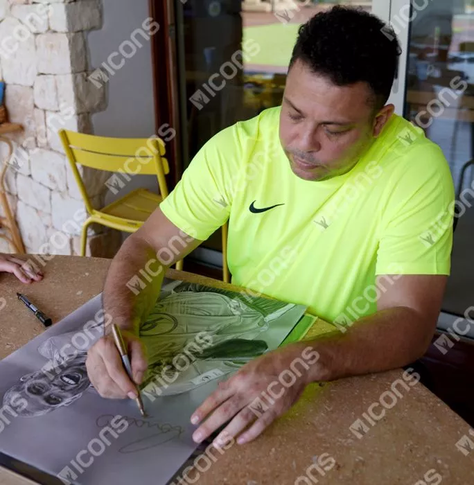 Icons Original Ronaldo Signed And Premium Framed Tribute Artwork