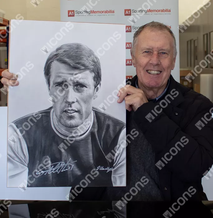 Icons Original Sir Geoff Hurst Signed And Premium Framed Tribute Artwork: West Ham United Legend