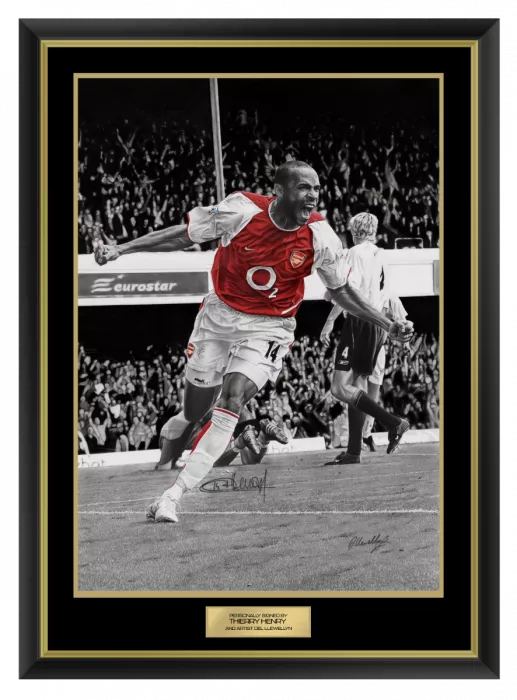 icons Original Thierry Henry Signed and Premium Framed Tribute Artwork: Arsenal Legend