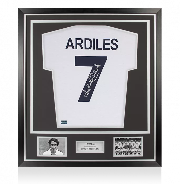 icons Ossie Ardiles Back Signed Tottenham Hotspur 1978 Home Shirt In Classic Frame