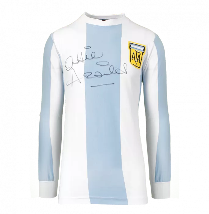 icons Ossie Ardiles Front Signed Argentina 1978 Home Shirt